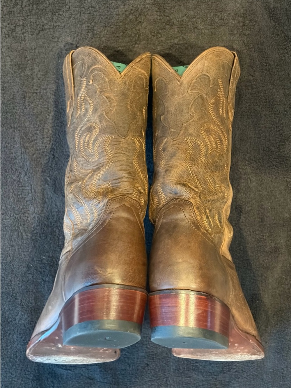 EUC Tecovas Garrett Cafe Snip Toe Handmade Cowboy Boots - Picture 6 of 8